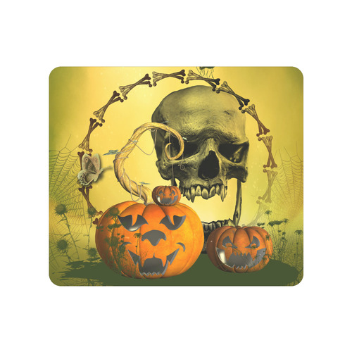 Halloween, funny pumpkins with skull Men's Clutch Purse （Model 1638）