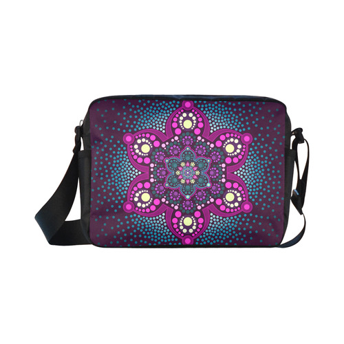 Dot painting meets mandalas 16 - 3 Classic Cross-body Nylon Bags (Model 1632)