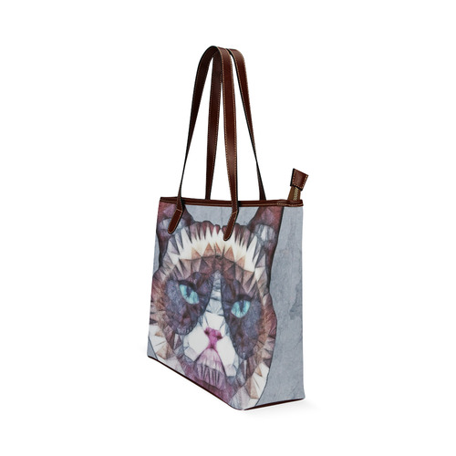 grouchy cat Shoulder Tote Bag (Model 1646)