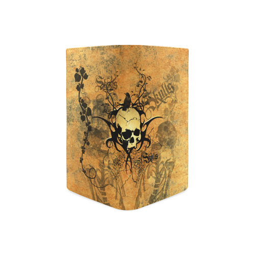 Awesome skull with tribal Women's Leather Wallet (Model 1611)