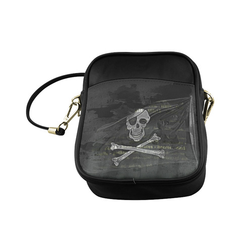 Vintage Skull Pirates Flag Sling Bag (Model 1627)
