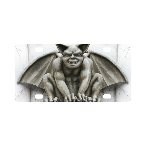 Grotesque Gargoyle with Red Eyes Classic License Plate