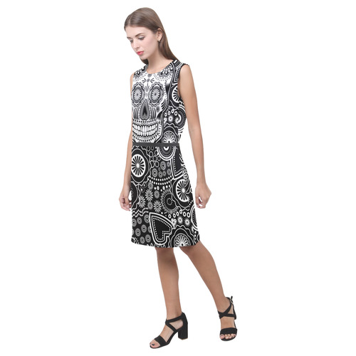 sugar skull Eos Women's Sleeveless Dress (Model D01)