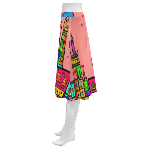 Munich Popart by Nico Bielow Mnemosyne Women's Crepe Skirt (Model D16)