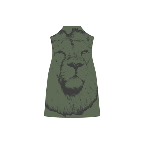 LION JUNGLE II V-Neck Open Fork Long Dress(Model D18)