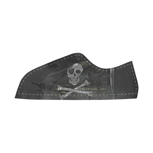 Vintage Skull Pirates Flag Canvas Shoes for Women/Large Size (Model 016)