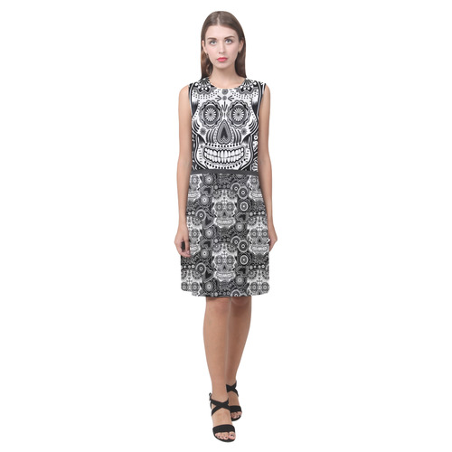 sugar skull Eos Women's Sleeveless Dress (Model D01)