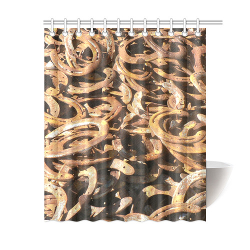 good luck,new year, horseshoe Shower Curtain 60"x72"