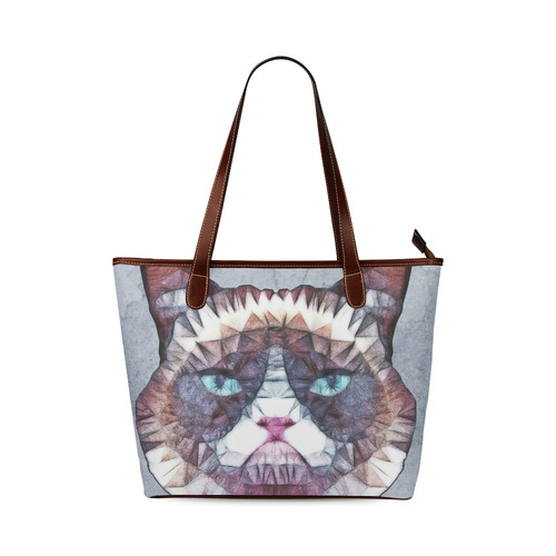 grouchy cat Shoulder Tote Bag (Model 1646)