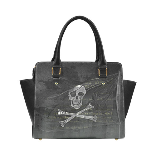 Vintage Skull Pirates Flag Classic Shoulder Handbag (Model 1653)