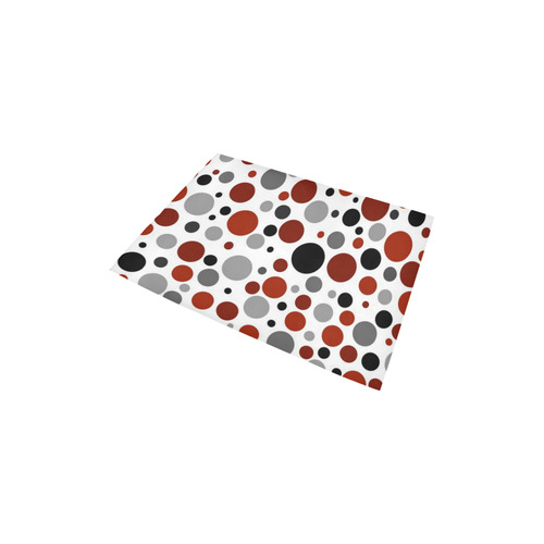 red black gray polka dot Area Rug 2'7"x 1'8‘’