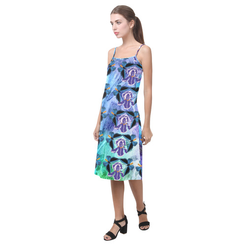 Birdwing Butterfly on Iris Alcestis Slip Dress (Model D05)