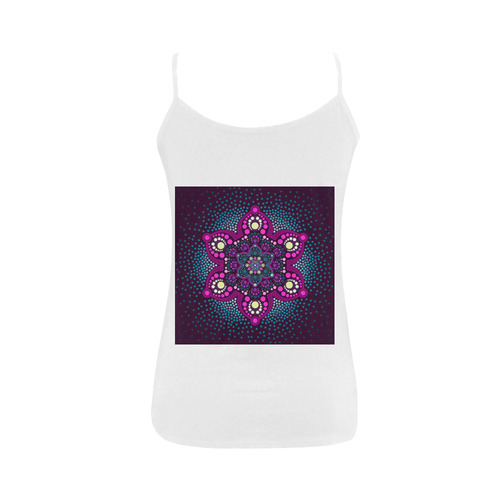 Dot painting meets mandalas 16 - 3 Women's Spaghetti Top (USA Size) (Model T34)