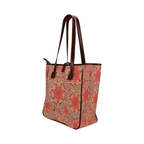 K143 Cinnamon Color Curls and Swirls Classic Tote Bag (Model 1644)