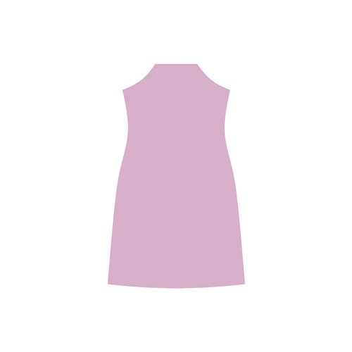 Pastel Lavender V-Neck Open Fork Long Dress(Model D18)