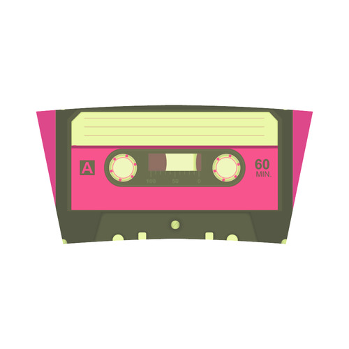 Pink Cassette Tape Bandeau Top