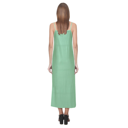 Absinthe V-Neck Open Fork Long Dress(Model D18)