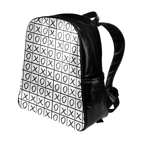 OXO Game - Noughts and Crosses Multi-Pockets Backpack (Model 1636)