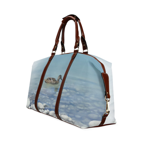 Swimming Duck, watercolor Classic Travel Bag (Model 1643) Remake