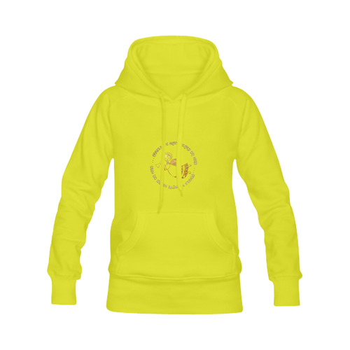 Metallic Golden Angels We Have Heard on High in Yellow Women's Classic Hoodies (Model H07)