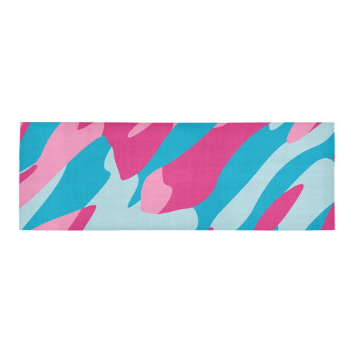 blue and pink camo 2 Area Rug 9'6''x3'3''