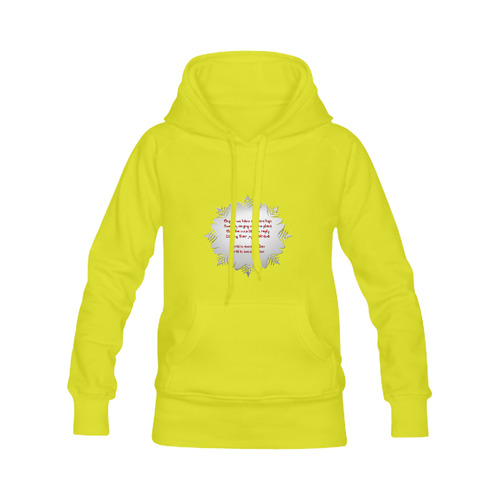 Snowflake Angels We Have Heard on High in Yellow Women's Classic Hoodies (Model H07)