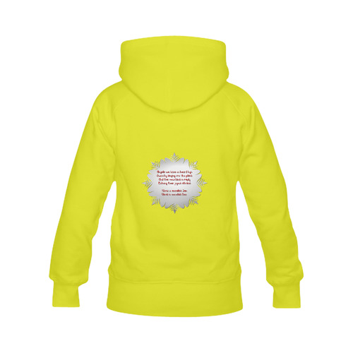 Snowflake Angels We Have Heard on High in Yellow Women's Classic Hoodies (Model H07)