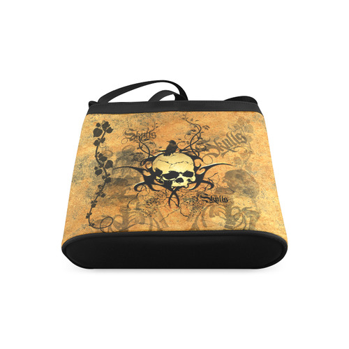 Awesome skull with tribal Crossbody Bags (Model 1613)