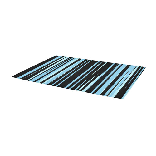 blue and black abstract 2 Area Rug 9'6''x3'3''