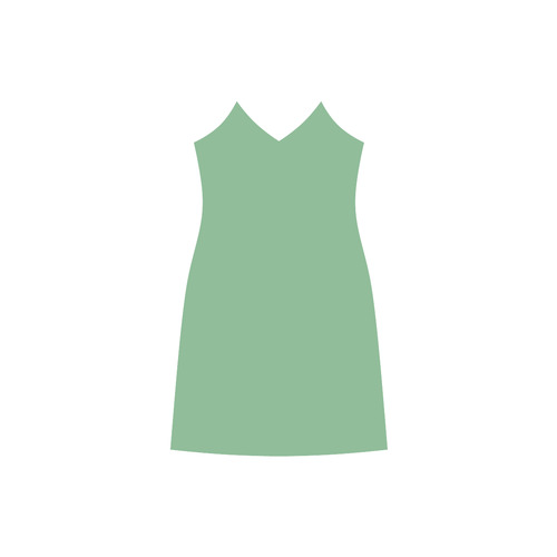 Absinthe V-Neck Open Fork Long Dress(Model D18)
