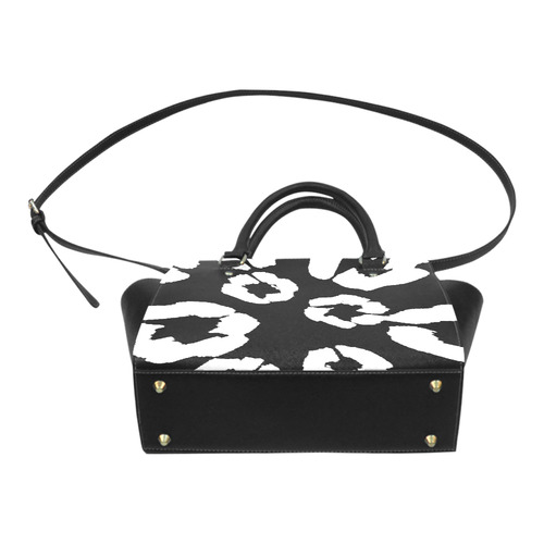 Zappy Black and White Classic Shoulder Handbag (Model 1653)