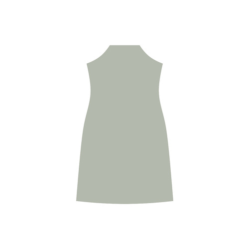 Desert Sage V-Neck Open Fork Long Dress(Model D18)
