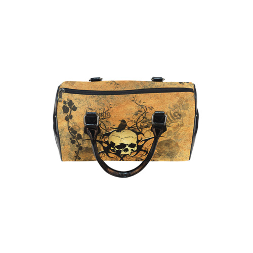 Awesome skull with tribal Boston Handbag (Model 1621)