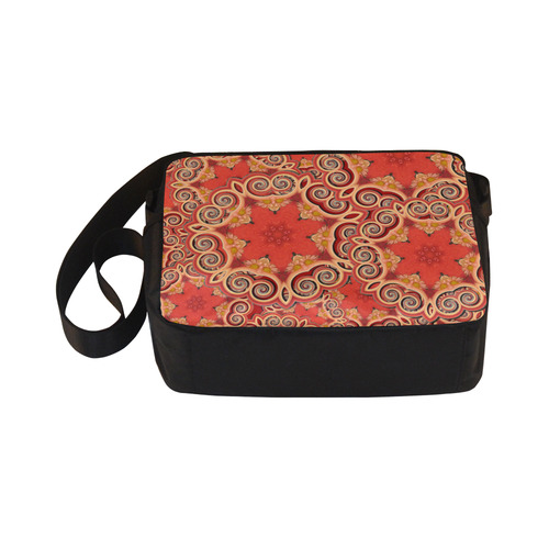 K143 Cinnamon Color Curls and Swirls Classic Cross-body Nylon Bags (Model 1632)