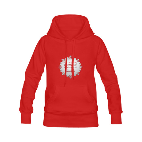 Snowflake Angels We Have Heard on High in Red Women's Classic Hoodies (Model H07)