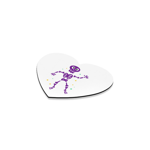Purple skeleton Designers edition for all art - and Halloween Lovers! Heart Coaster
