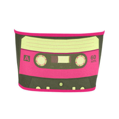 Pink Cassette Tape Bandeau Top