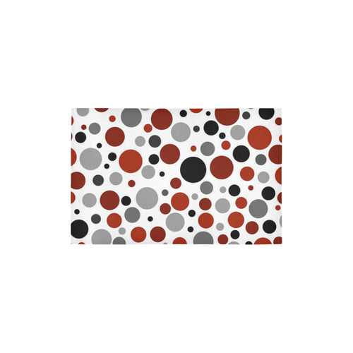 red black gray polka dot Area Rug 2'7"x 1'8‘’