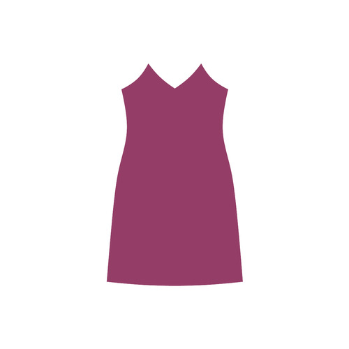 Siren Pink V-Neck Open Fork Long Dress(Model D18)