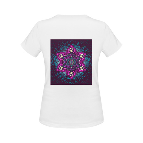 Dot painting meets mandalas 16 - 3 Women's Classic T-Shirt (Model T17）