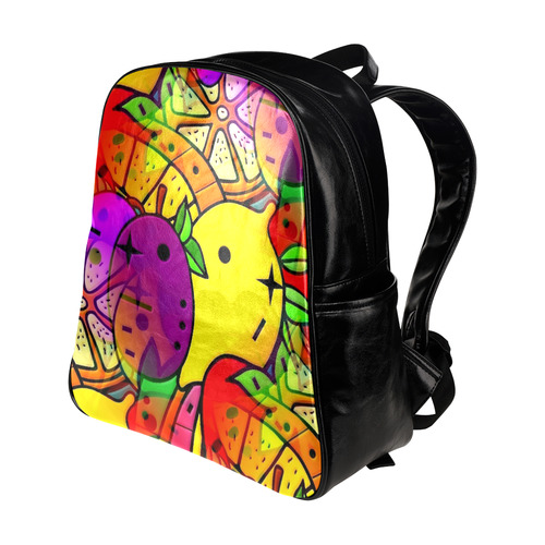 Fruities by Popart Lover Multi-Pockets Backpack (Model 1636)