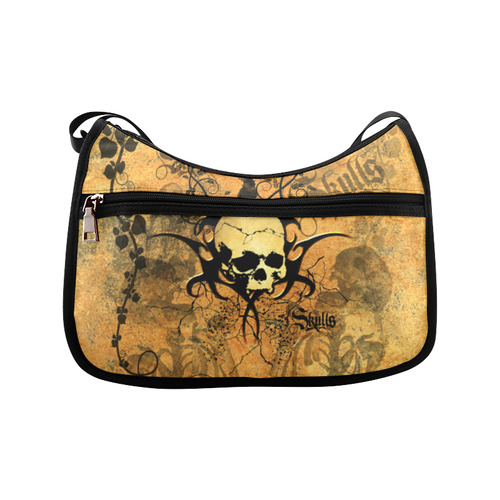 Awesome skull with tribal Crossbody Bags (Model 1616)