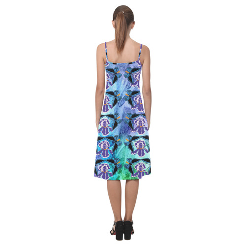 Birdwing Butterfly on Iris Alcestis Slip Dress (Model D05)