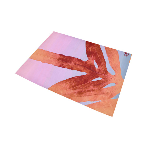 pink nature red pantone2 inverted Area Rug7'x5'