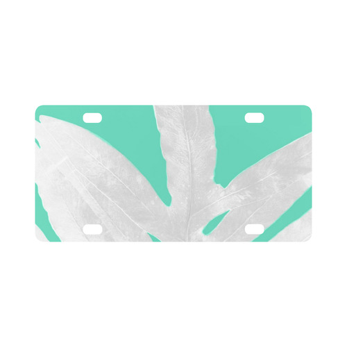 pink nature inverted pale green Classic License Plate