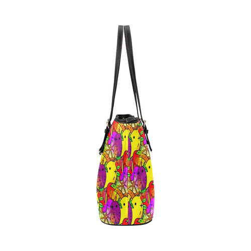 Fruities by Popart Lover Leather Tote Bag/Small (Model 1651)