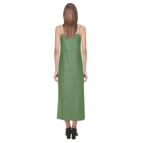 Treetop V-Neck Open Fork Long Dress(Model D18)