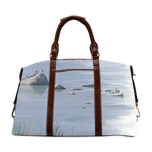 Seagulls on stones, watercolor Classic Travel Bag (Model 1643) Remake