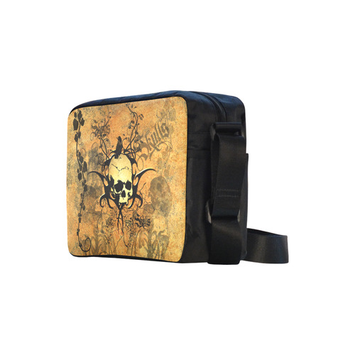 Awesome skull with tribal Classic Cross-body Nylon Bags (Model 1632)