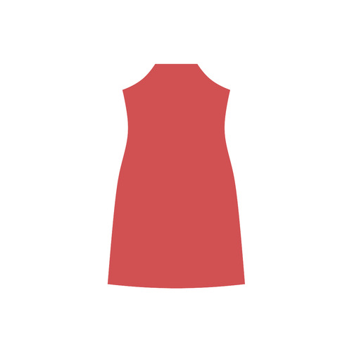 Fiery Red V-Neck Open Fork Long Dress(Model D18)